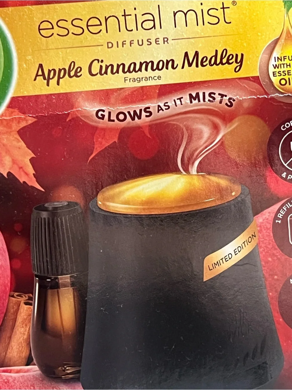 Air Wick Limited Edition Apple Cinnamon Medley Essential Mist Starter Kit New!